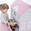 Wonderland Ariel 2-in-1 Kids Play Kitchen and Dollhouse, Pink/Grey - Dollhouses - 7 - thumbnail