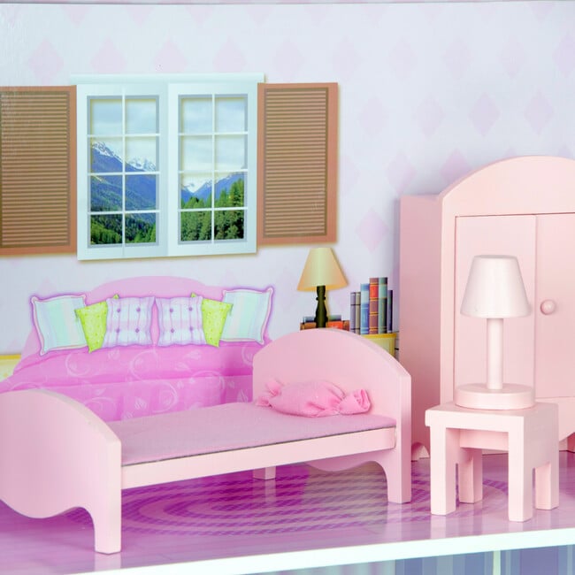 Dreamland Tiffany 12" Doll House, Pink - Dollhouses - 8