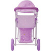 Baby Doll Jogging Stroller, Purple/Stars - Doll Accessories - 4 - thumbnail