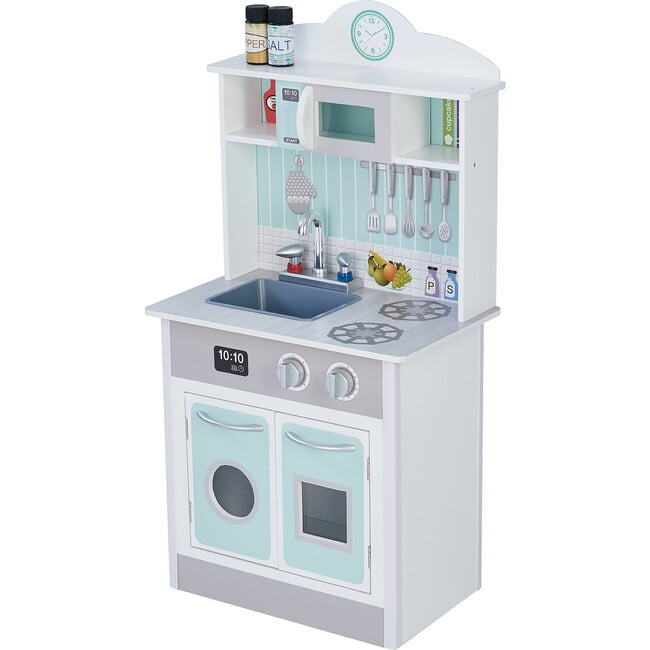Little Chef Madrid Classic Play Kitchen, Mint/Grey