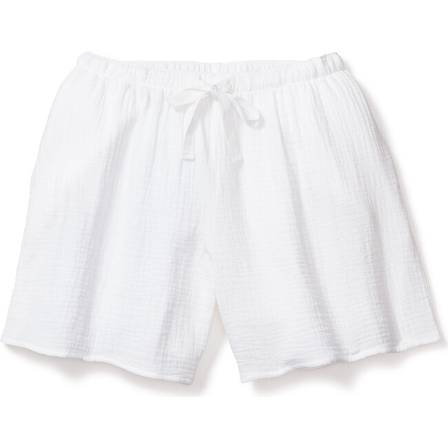 White Gauze Drawstring Shorts