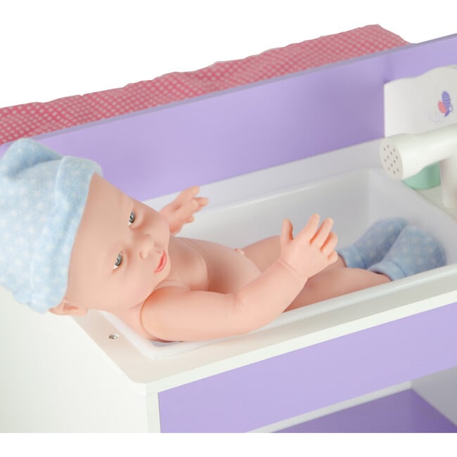 Little Princess Baby Doll Changing Station with Storage, White - Dolls - 4