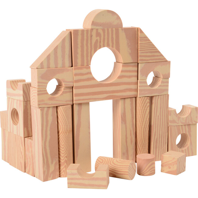 Wood-look Foam Blocks, Tan - Blocks - 2