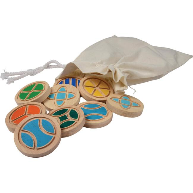 Wooden Tactile Discs - Games - 3