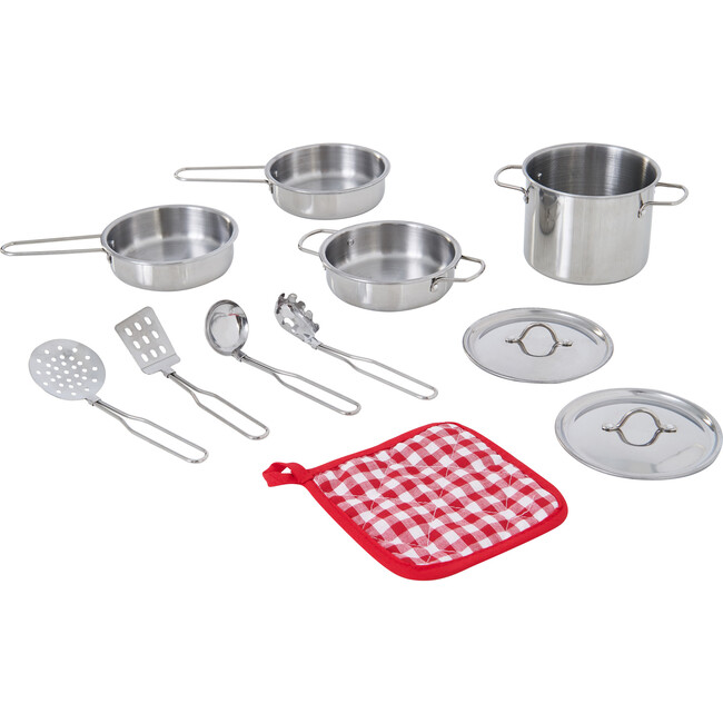 Little Chef Frankfurt Stainless Steel Cooking Accessory Set - Play Food - 1 - zoom