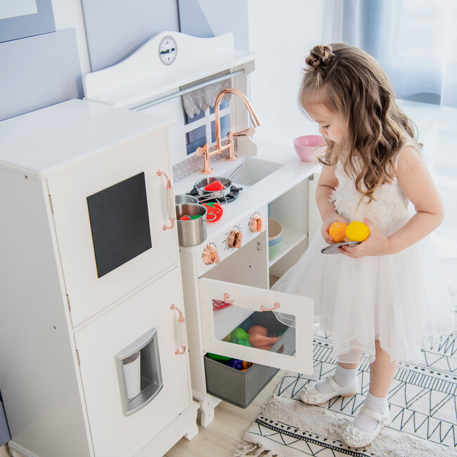 Little Chef Marseille Retro Play Kitchen, White - Play Kitchens - 3