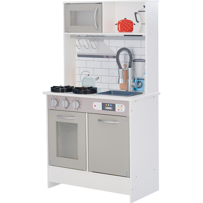 Little Chef Valencia Classic Play Kitchen, Grey - Play Kitchens - 1