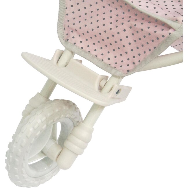 Polka Dots Princess Baby Doll Jogging Stroller, Pink & Grey - Olivia's ...