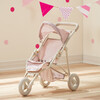 Polka Dots Princess Baby Doll Jogging Stroller, Pink & Grey - Doll Accessories - 6