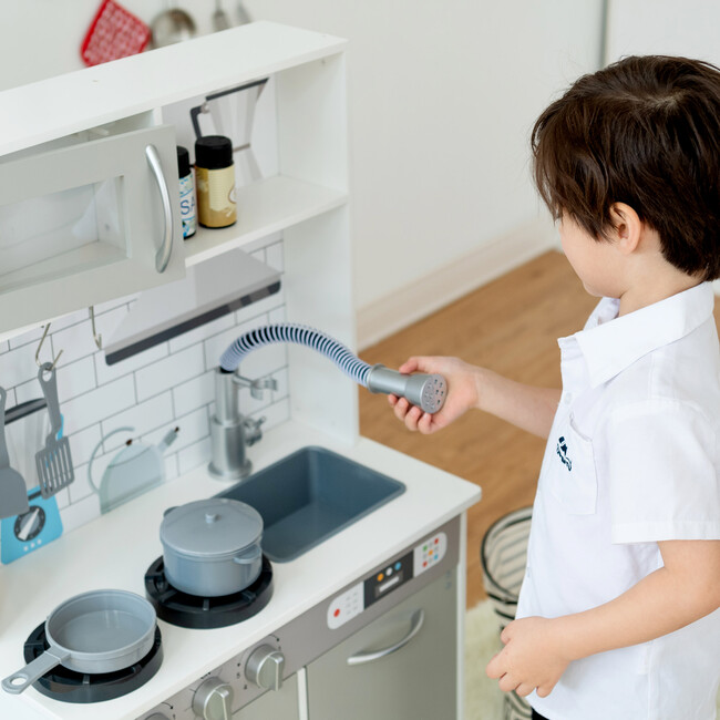 Little Chef Valencia Classic Play Kitchen, Grey - Play Kitchens - 6