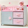 Polka Dots Princess Baby Doll Crib with Cabinet and Cubby - Dolls - 3