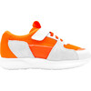 Running Style Sneakers, White & Orange - Sneakers - 1 - thumbnail