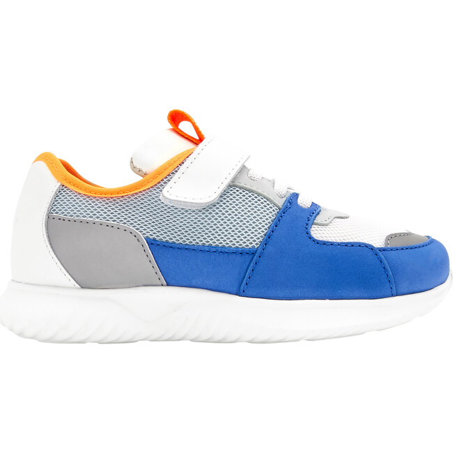 Running Style Sneakers, White & Blue - Sneakers - 1