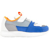 Running Style Sneakers, White & Blue - Sneakers - 1 - thumbnail