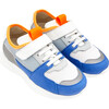 Running Style Sneakers, White & Blue - Sneakers - 2
