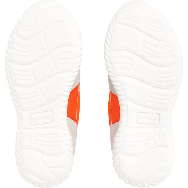 Running Style Sneakers, White & Orange - Sneakers - 5