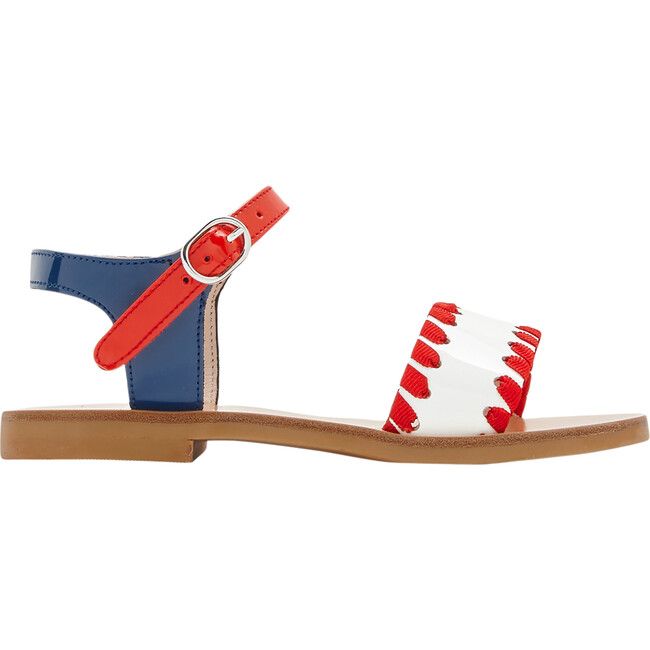 Sandals, White & Red - Sandals - 1