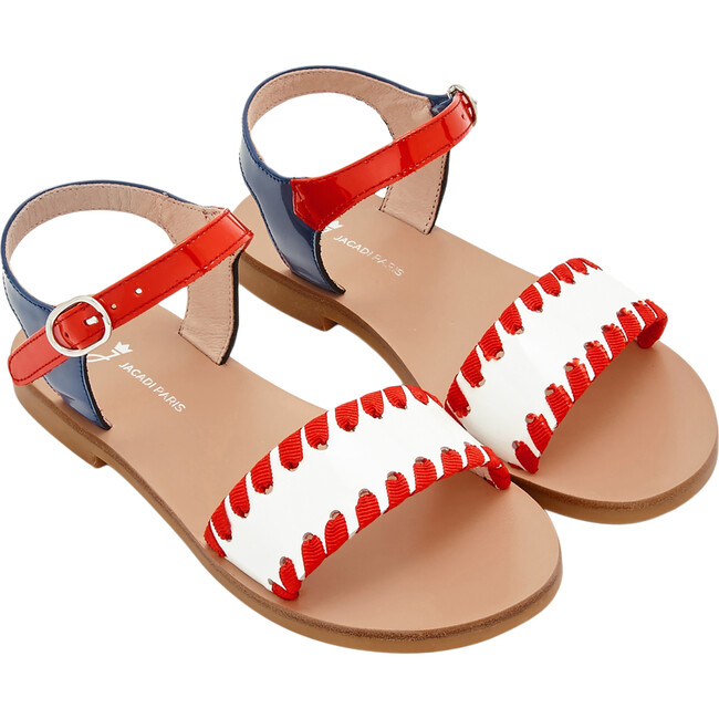 Sandals, White & Red - Sandals - 2