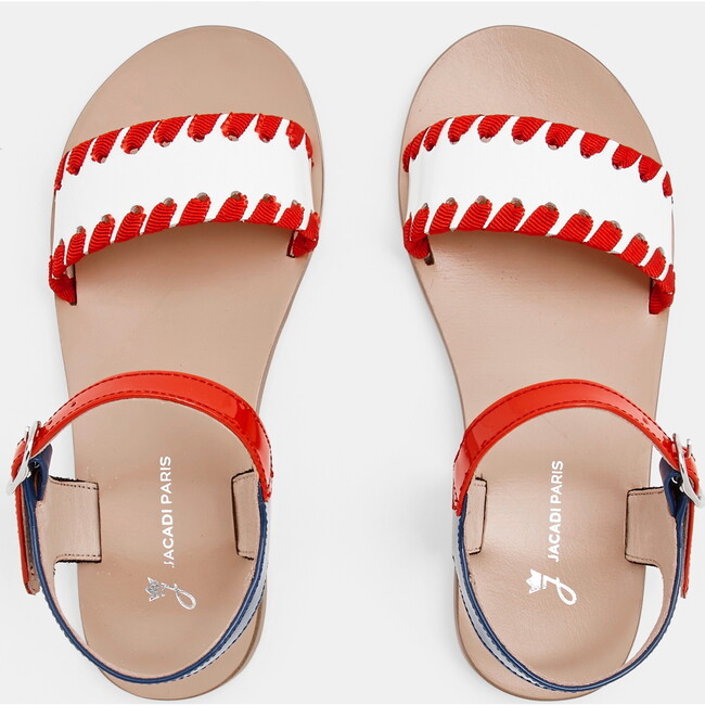 Sandals, White & Red - Sandals - 4