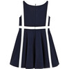 Formal Dress, Navy & White - Dresses - 2
