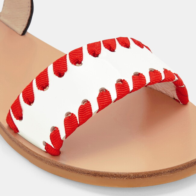 Sandals, White & Red - Sandals - 6