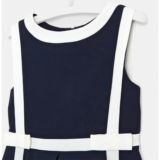 Formal Dress, Navy & White - Dresses - 3
