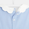 Toddler Scalloped Collar Dress, Blue & White - Dresses - 4