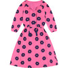 *Exclusive* Solange Womens Dress, Fuchsia Navy Embroidery - Dresses - 1 - thumbnail