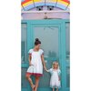 Serena Tassel Dress, White & Navy - Dresses - 4