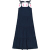 Emilie Women's Maxi Sundress, Navy Swiss Dot - Dresses - 1 - thumbnail