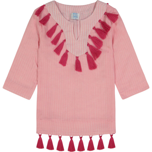 Campbell Tassel Tunic, Rose Pink - Dresses - 1