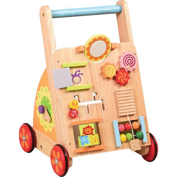 wooden learning walker
