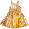 Liza Lame Dress, Gold - Dresses - 1 - thumbnail