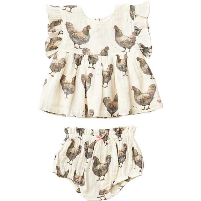 Kit Two Piece Set, Chickens - Mixed Apparel Set - 1