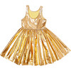 Liza Lame Dress, Gold - Dresses - 4
