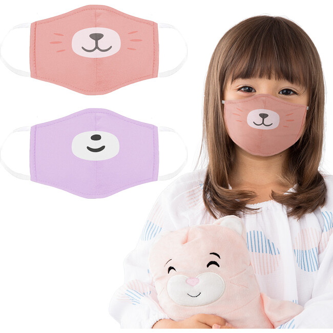 Kali the Kitty and Bori the Bear Face Masks 2 Pack - Face Masks - 2