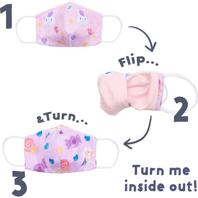 Reversible Kids Face Masks, 2-Pack