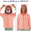 Kids Packable Wristlet Face Mask Buddies, 3 Pack - Face Masks - 8