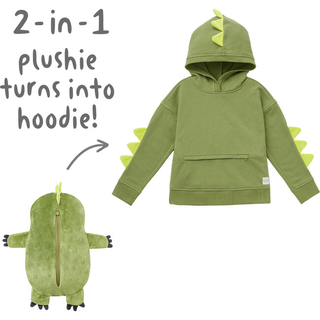 Dayo the Dinosaur Convertible Hoodie - Sweatshirts - 3