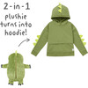 Dayo the Dinosaur Convertible Hoodie - Sweatshirts - 3