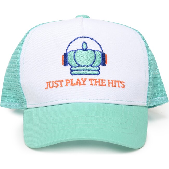 Play The Hits Sun Hat, Mint Blue - Hats - 1
