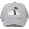 Sushi Sun Hat, Grey - Hats - 1 - thumbnail