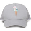 Ice Cream Sun Hat, Grey - Hats - 1 - thumbnail