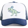 Dinosaur Kids Sun Hat, Navy - Hats - 1 - thumbnail