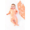 Peach Fabric White Wash Star Bib - Bibs - 2