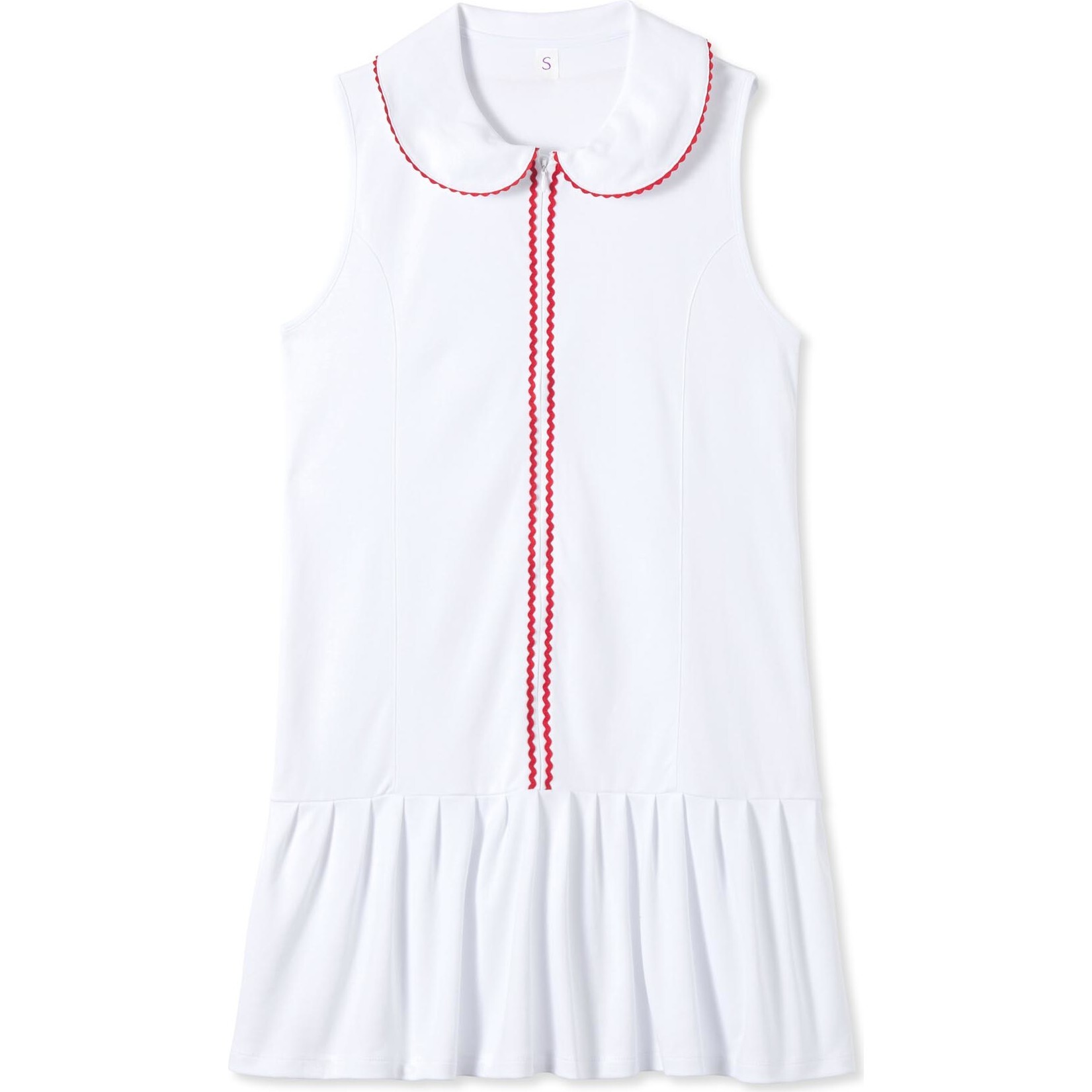 open lace back dress Red Hearts on Black + White Stripes Monroe Tennis Dress | Casual Tennis  Dresses | Monroe Tennis Dress | Red Tennis Dress | Black Tennis Dress | Tennis  Dresses main image 0