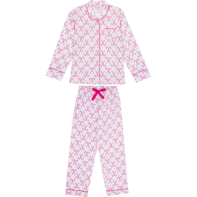Women's Shirt + PJ Pant Set, Candy Cane - Pajamas - 1