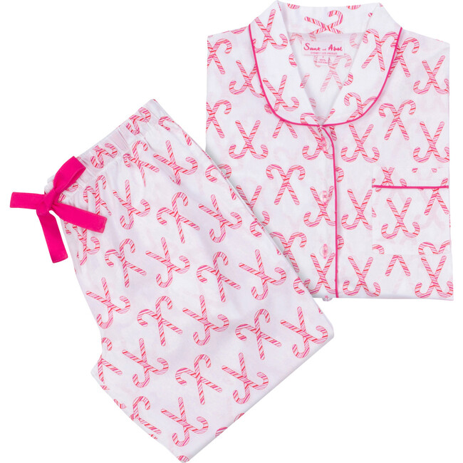 Women's Shirt + PJ Pant Set, Candy Cane - Pajamas - 2