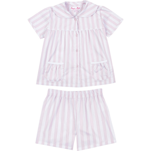 Girl's Braddock Short + Shirt Set, Pink - Sant & Abel Sleepwear ...