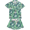 Women's Short Sleeve & Boxer Set, Martinique Banana Leaf - Pajamas - 1 - thumbnail